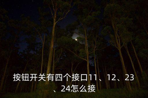 按鈕開(kāi)關(guān)有四個(gè)接口11、12、23、24怎么接