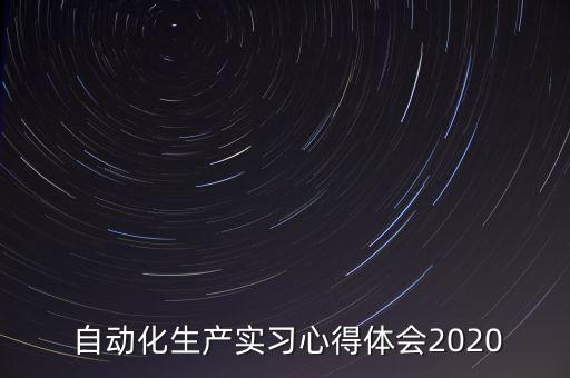  自動化生產(chǎn)實(shí)習(xí)心得體會2020