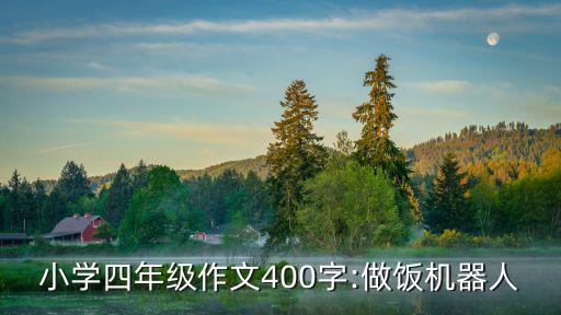小學(xué)四年級(jí)作文400字:做飯機(jī)器人