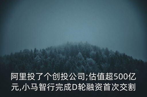 阿里投了個(gè)創(chuàng)投公司;估值超500億元,小馬智行完成D輪融資首次交割