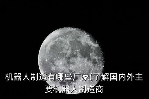 機(jī)器人制造有哪些廠家(了解國(guó)內(nèi)外主要機(jī)器人制造商