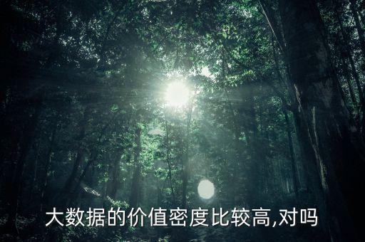 大數(shù)據(jù)的價值密度比較高,對嗎