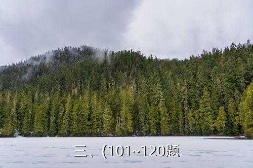 三、(101~120題