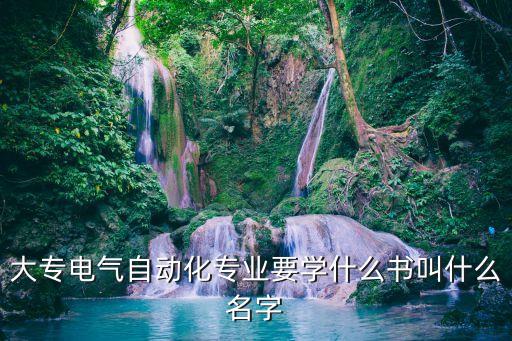 大專電氣自動化專業(yè)要學(xué)什么書叫什么名字