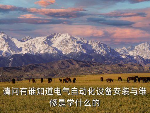 請問有誰知道電氣自動(dòng)化設(shè)備安裝與維修是學(xué)什么的
