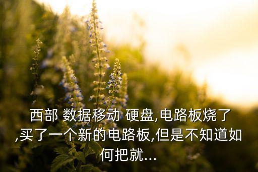  西部 數(shù)據(jù)移動 硬盤,電路板燒了,買了一個新的電路板,但是不知道如何把就...