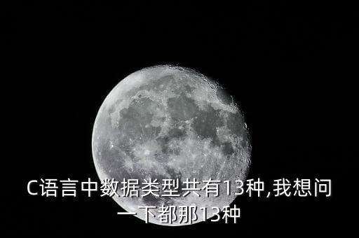 C語言中數(shù)據(jù)類型共有13種,我想問一下都那13種