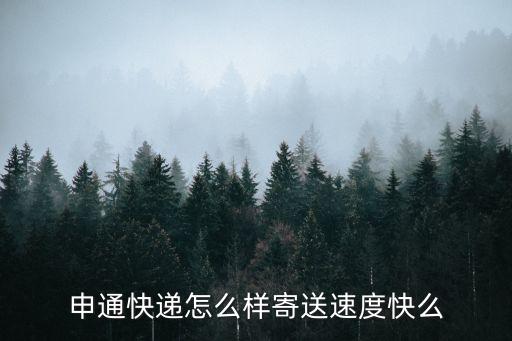 申通快遞怎么樣寄送速度快么