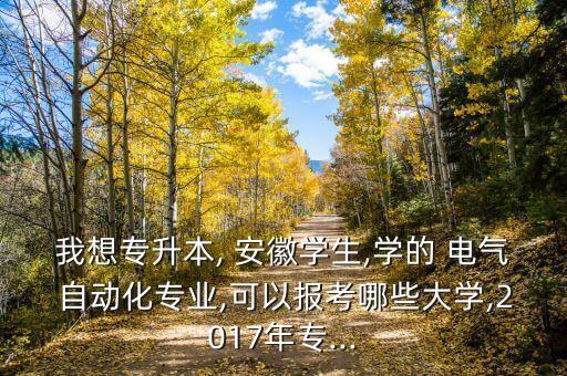 電氣自動化安徽學(xué)校,安徽電氣自動化專業(yè)專升本的學(xué)校