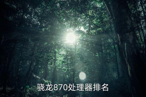 高通驍龍870,武漢驍龍870什么是高端芯片