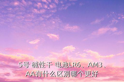 5號(hào) 堿性干 電池LR6、AM3、AA有什么區(qū)別哪個(gè)更好