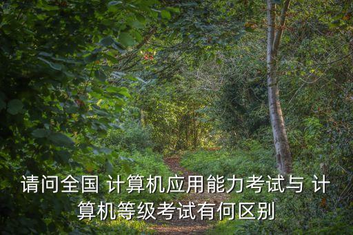 請(qǐng)問全國(guó) 計(jì)算機(jī)應(yīng)用能力考試與 計(jì)算機(jī)等級(jí)考試有何區(qū)別