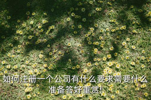 如何注冊(cè)一個(gè)公司有什么要求需要什么準(zhǔn)備答好重賞!