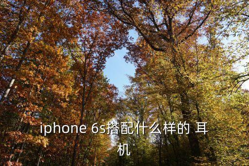 iphone 6s搭配什么樣的 耳機(jī)