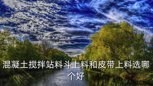 混凝土攪拌站料斗上料和皮帶上料選哪個(gè)好