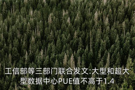 工信部等三部門聯(lián)合發(fā)文:大型和超大型數(shù)據(jù)中心PUE值不高于1.4