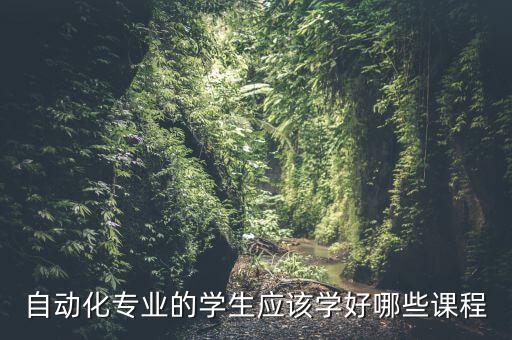 自動化專業(yè)的學(xué)生應(yīng)該學(xué)好哪些課程