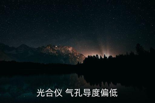 光合儀 氣孔導度偏低