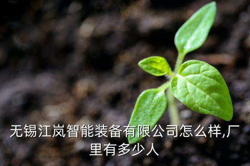 無錫江嵐智能裝備有限公司怎么樣,廠里有多少人