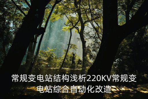 常規(guī)變電站結構淺析220KV常規(guī)變電站綜合自動化改造