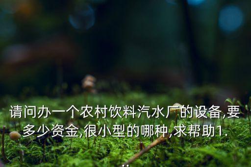 請問辦一個農村飲料汽水廠的設備,要多少資金,很小型的哪種,求幫助1...