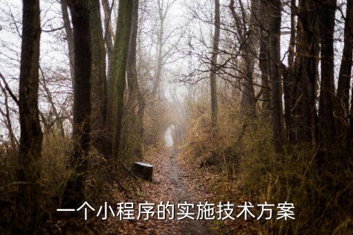 一個小程序的實施技術方案