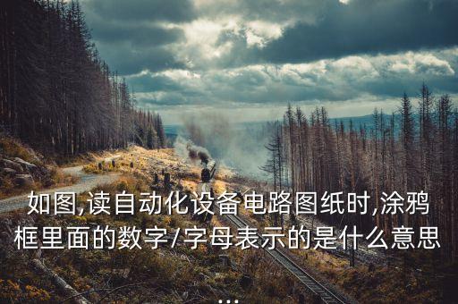 如圖,讀自動(dòng)化設(shè)備電路圖紙時(shí),涂鴉框里面的數(shù)字/字母表示的是什么意思...