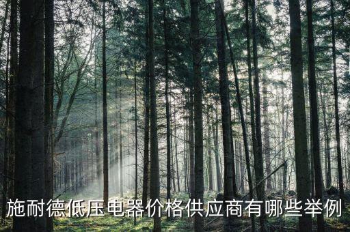 施耐德低壓電器價(jià)格供應(yīng)商有哪些舉例
