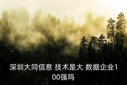 深圳市大數(shù)據(jù)天地技術(shù)有限公司