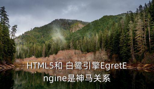 HTML5和 白鷺引擎EgretEngine是神馬關(guān)系