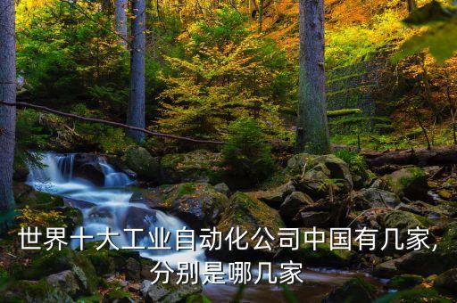 世界十大工業(yè)自動(dòng)化公司中國(guó)有幾家,分別是哪幾家