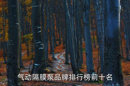 氣動隔膜泵品牌排行榜前十名