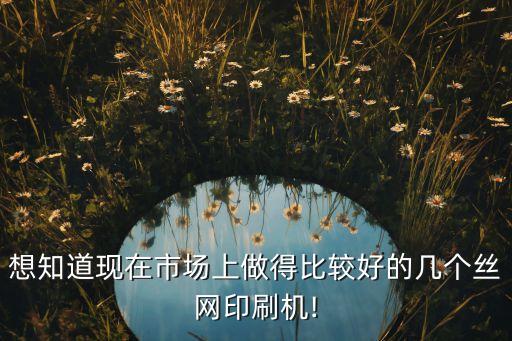 想知道現(xiàn)在市場上做得比較好的幾個絲網(wǎng)印刷機!