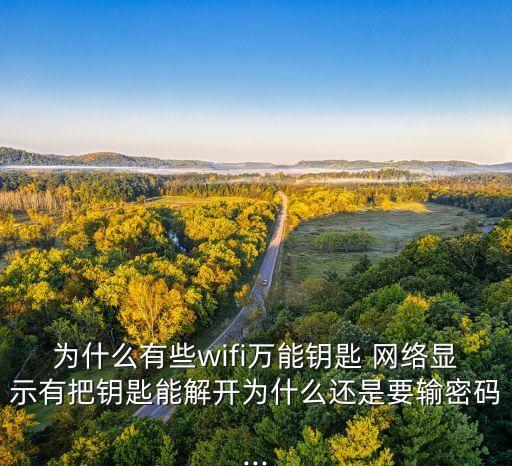 為什么有些wifi萬(wàn)能鑰匙 網(wǎng)絡(luò)顯示有把鑰匙能解開(kāi)為什么還是要輸密碼...