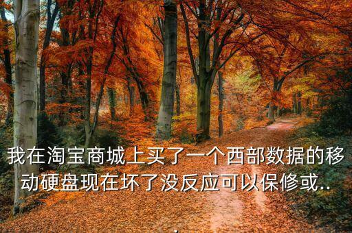 我在淘寶商城上買了一個(gè)西部數(shù)據(jù)的移動(dòng)硬盤現(xiàn)在壞了沒(méi)反應(yīng)可以保修或...