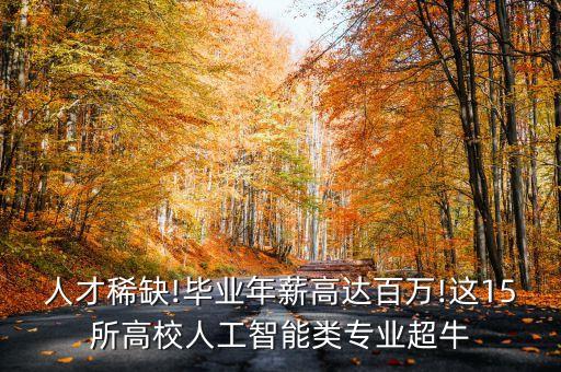 人才稀缺!畢業(yè)年薪高達(dá)百萬!這15所高校人工智能類專業(yè)超牛