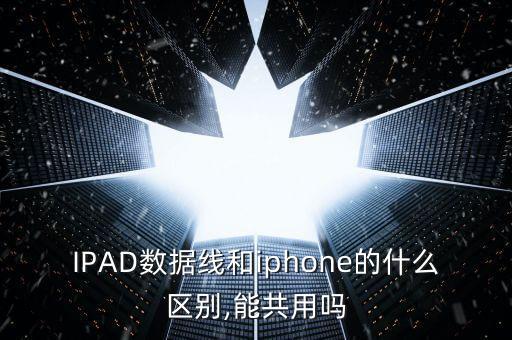 IPAD數(shù)據(jù)線和iphone的什么區(qū)別,能共用嗎