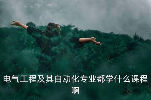 電氣工程及其自動化專業(yè)都學什么課程啊