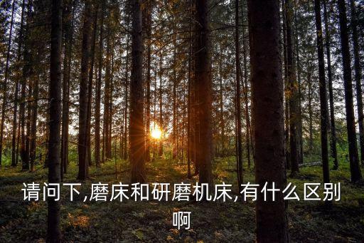 請問下,磨床和研磨機(jī)床,有什么區(qū)別啊