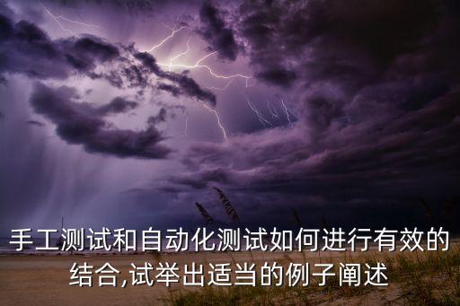 手工測試和自動化測試如何進行有效的結合,試舉出適當?shù)睦雨U述