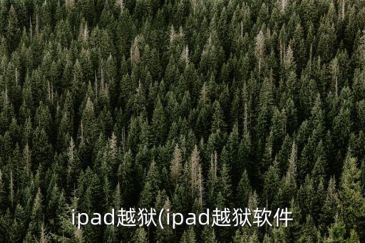 ipad越獄(ipad越獄軟件