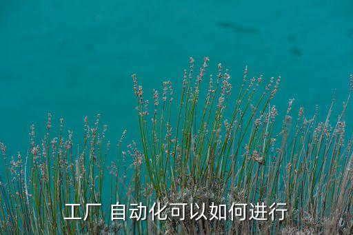 工廠 自動(dòng)化可以如何進(jìn)行