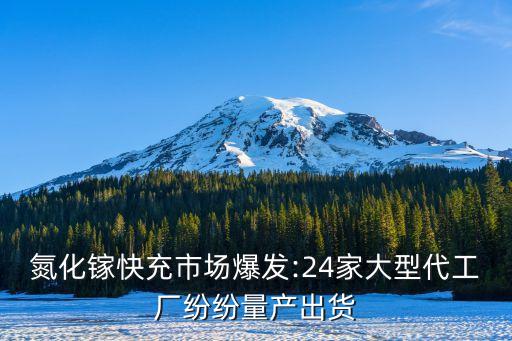 氮化鎵快充市場(chǎng)爆發(fā):24家大型代工廠紛紛量產(chǎn)出貨