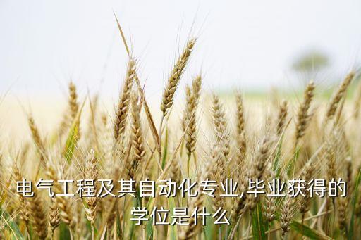 電氣工程及其自動化專業(yè),畢業(yè)獲得的學(xué)位是什么