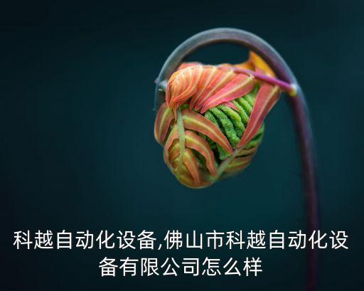 武漢科越自動(dòng)化設(shè)備,佛山市科越自動(dòng)化設(shè)備有限公司怎么樣?