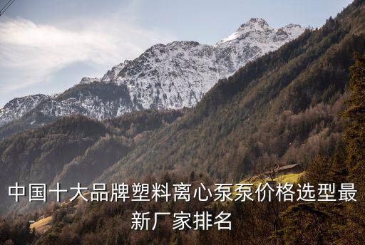 中國十大品牌塑料離心泵泵價格選型最新廠家排名
