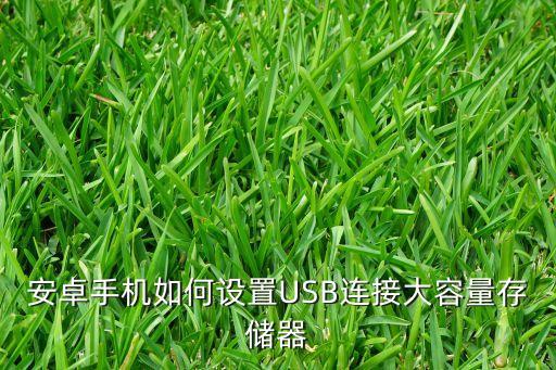 安卓手機(jī)如何設(shè)置USB連接大容量存儲(chǔ)器