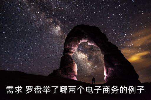 需求 羅盤舉了哪兩個電子商務的例子