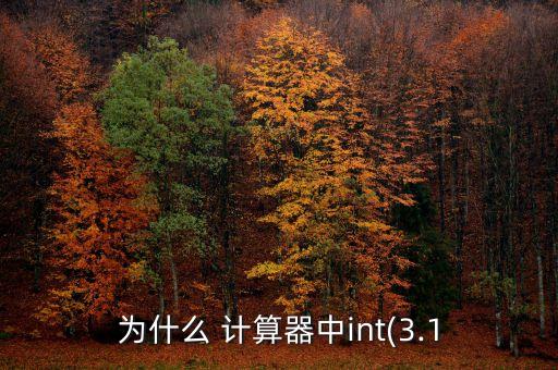 為什么 計算器中int(3.1