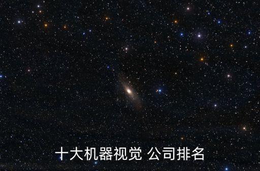 十大機(jī)器視覺 公司排名